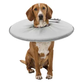 Schützender Softkragen „Disc“, L-XL: 53-56 cm/27 cm, Polyester/Schaum, grau